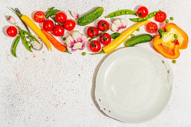 Farfurie cu mâncare colorată